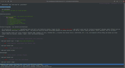 Lynx – superschneller Text-Browse