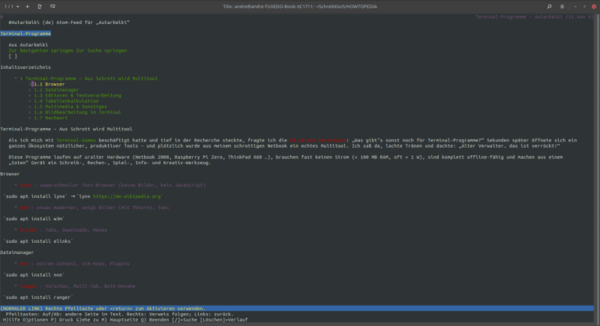 Lynx – superschneller Text-Browse