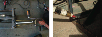 Bike frame alligned and how you can form a better bond for the chassis' welding.