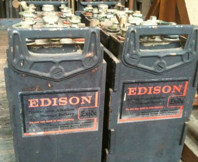 Thomas Edison's nickel–iron batteries.jpg