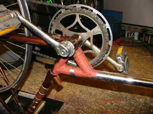 Welding around the crank